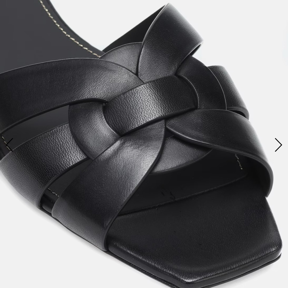 Saint laurent tribute mule Black Slide Sandals - Picture 3 of 4